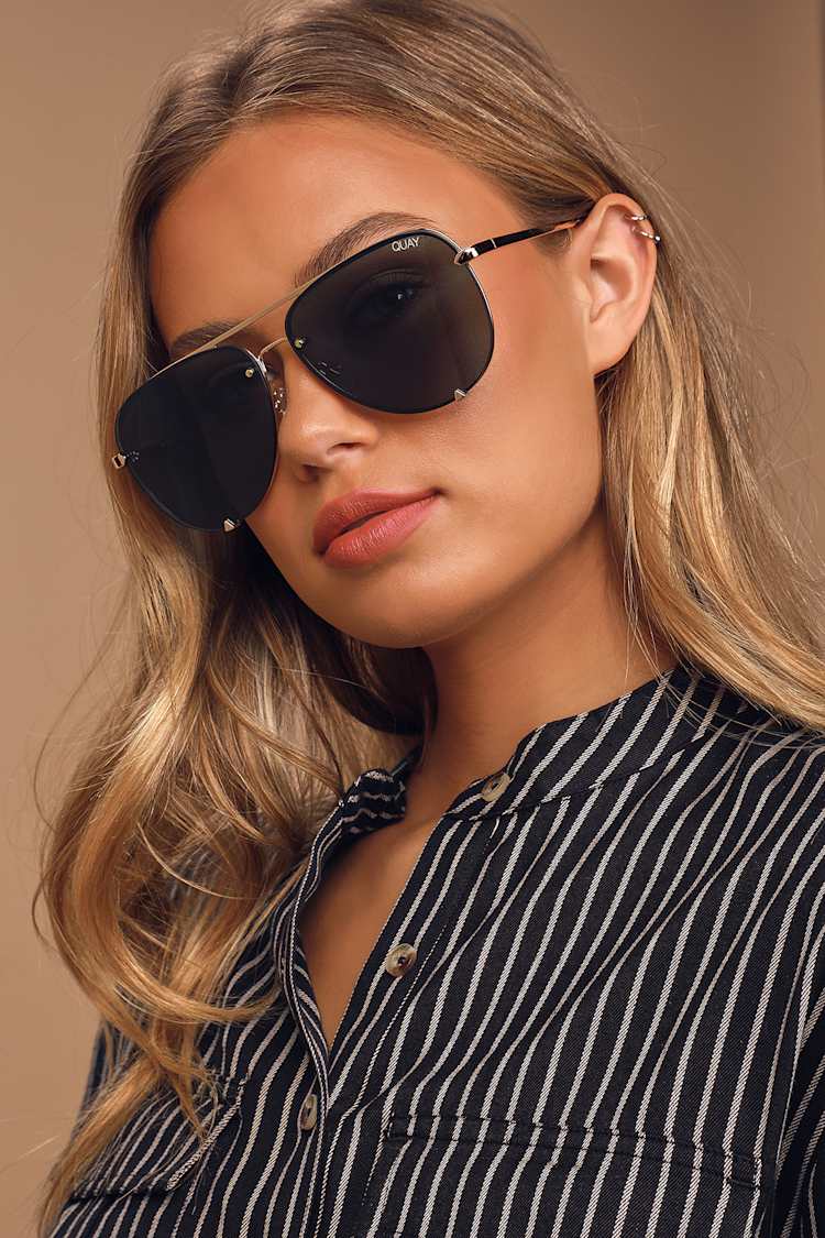 Aviator High Key Rimless Sunglasses Quay Australia Quay High Key
