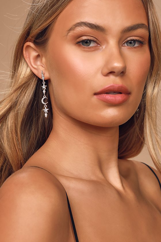 Call the Stars Rhinestone Drop Earrings 4
