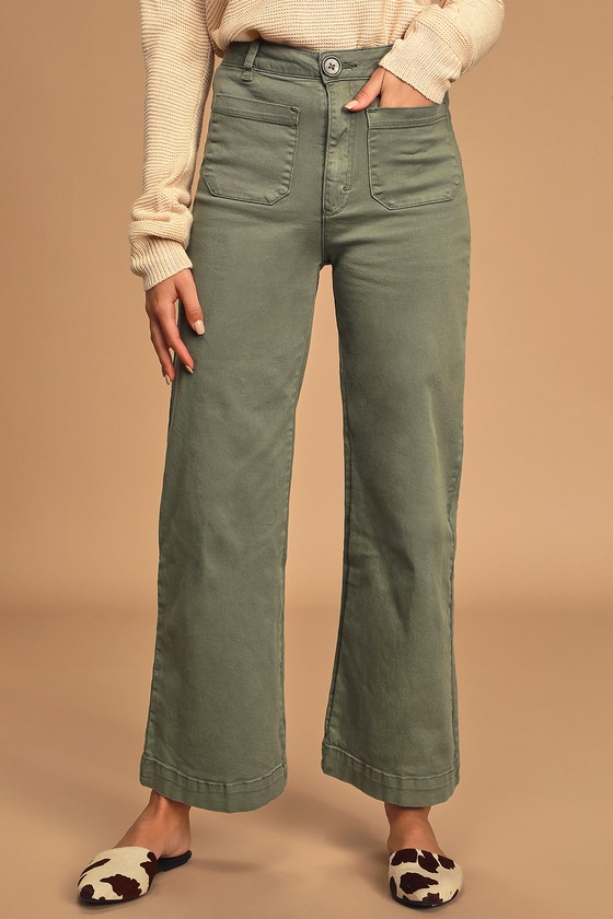 light olive green jeans