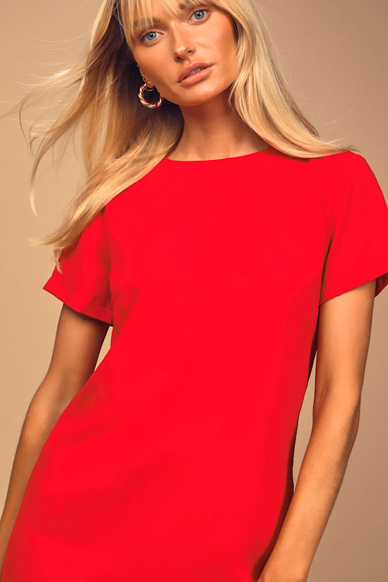 Shift and Shout Red Shift Dress 6