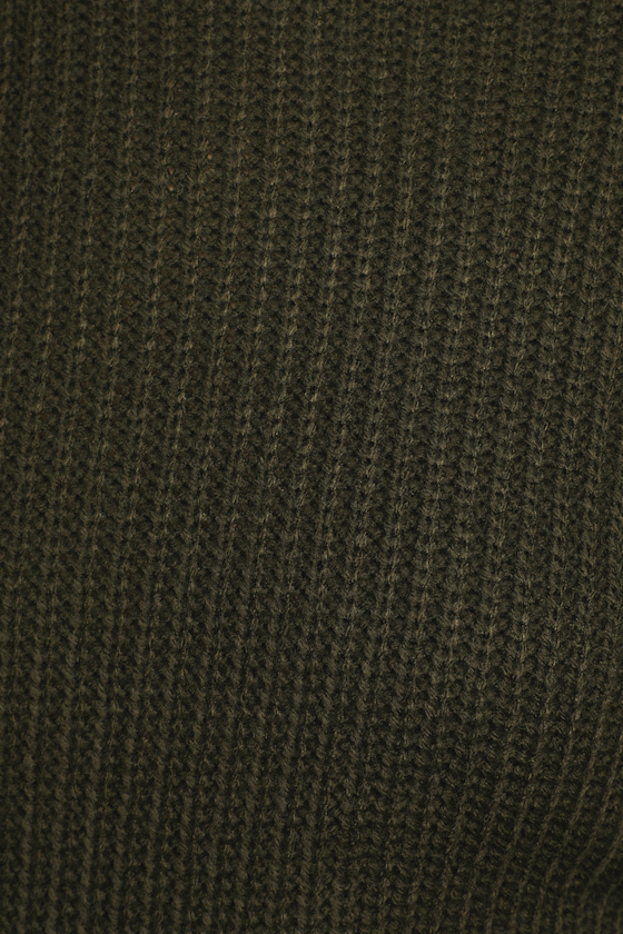 Ride On By Dark Olive Green Knit Backless Cropped Sweater - thumbnail 5