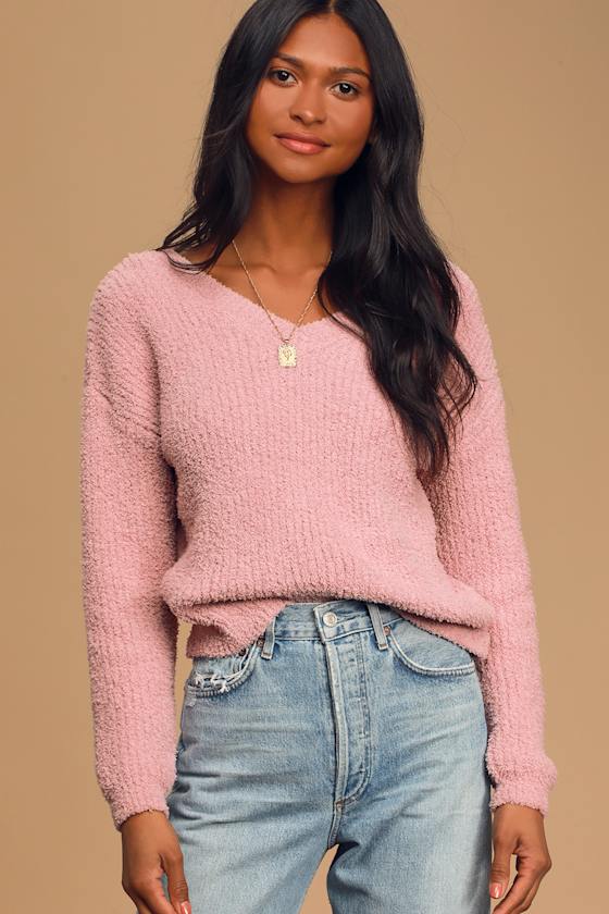Hold Me Close Dusty Pink Knit Sweater 3