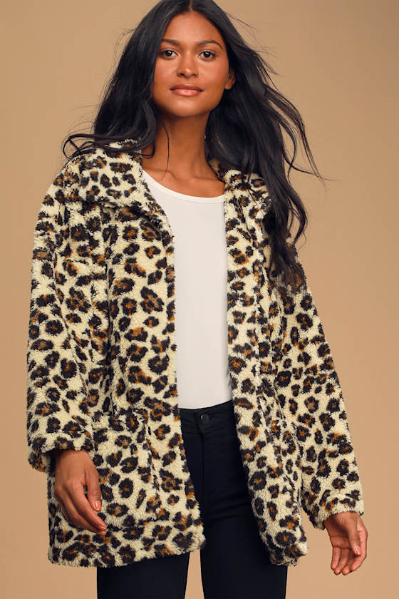 The Leopard Sherpa Teddy Bear Coat 4