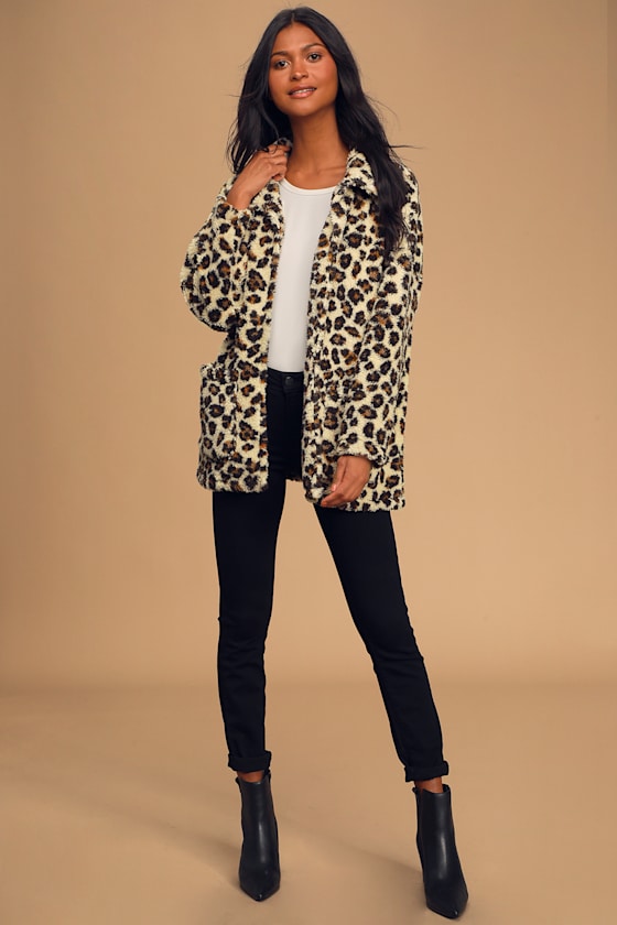 The Leopard Sherpa Teddy Bear Coat 3