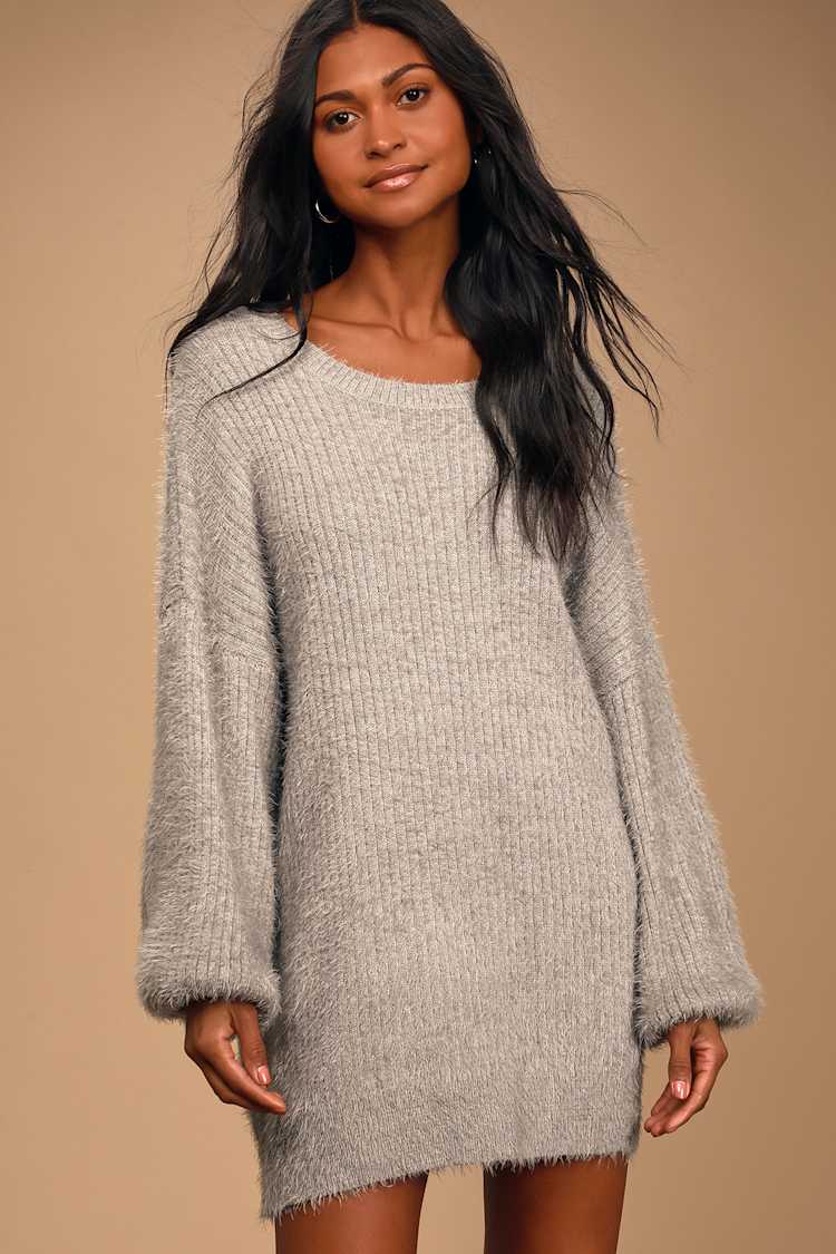 lulus grey sweater dress Sweater Dress - Grey Dress - Sleeveless Dress - $48.00
