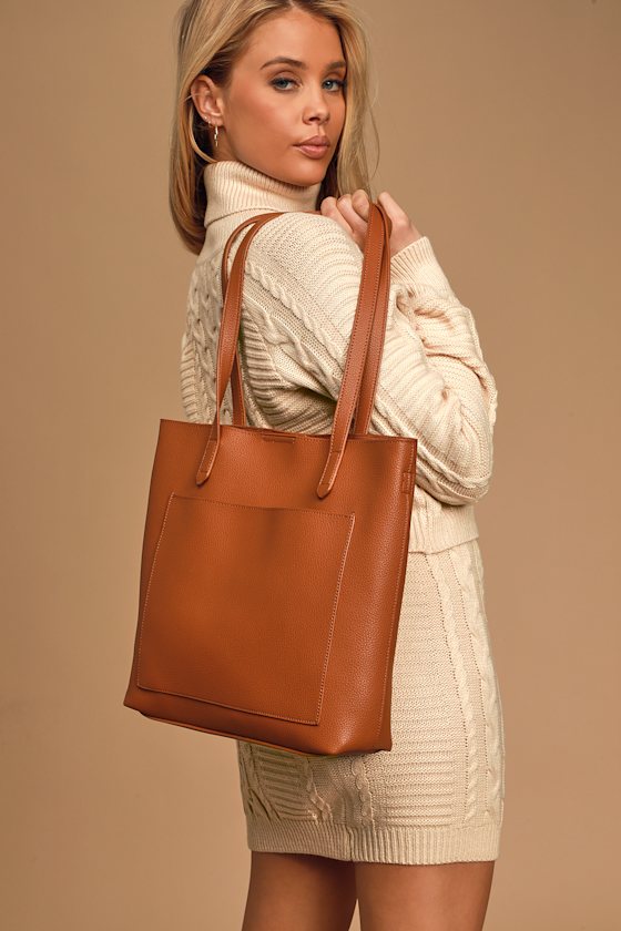 Boulevard Brown Pebbled Tote 6