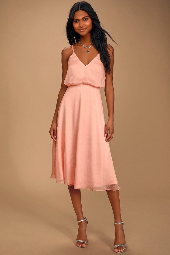 light pink a line dress