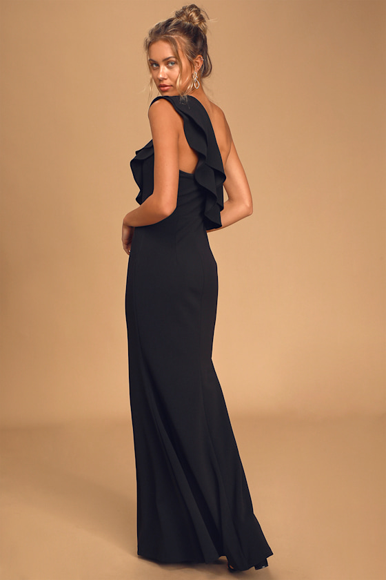 lulus black dress long