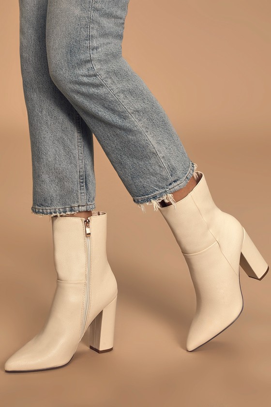 pointed toe mid calf boots