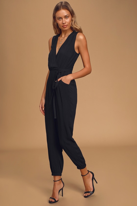 lulus black jumpsuit