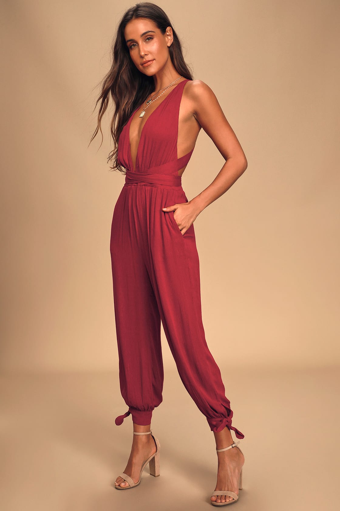What To Wear When You Have Nothing To Wear: Rust red jumpsuit