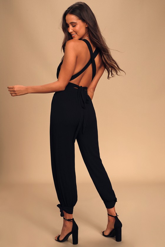 Cute Black Jumpsuit - Halter Jumpsuit - Convertible Jumpsuit - Lulus