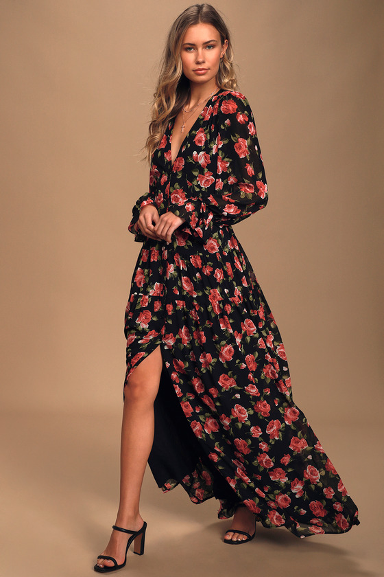 long sleeve button up maxi dress