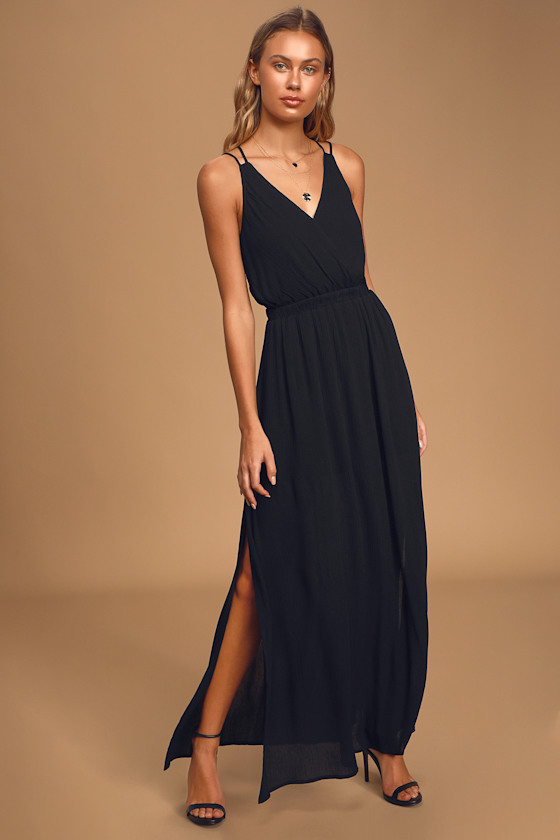 Lost in Paradise Black Maxi Dress 8