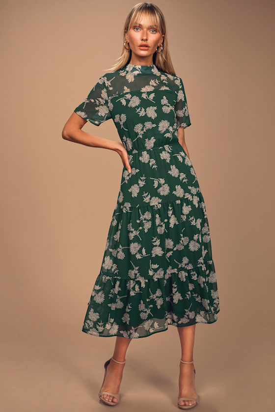 green floral sundress