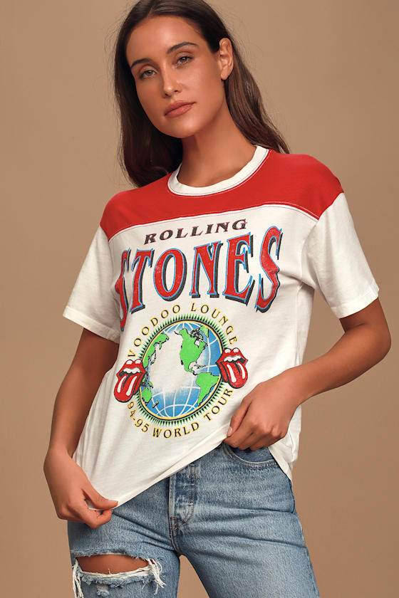 Rolling Stones Voodoo Lounge White Multi Graphic Tee 2