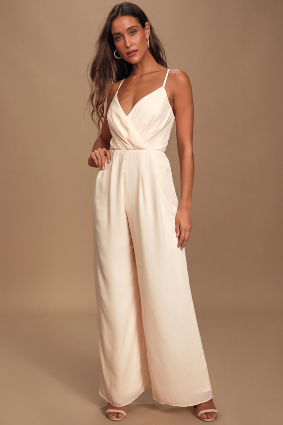 Call For Me Gardenia Faux Wrap Jumpsuit 2