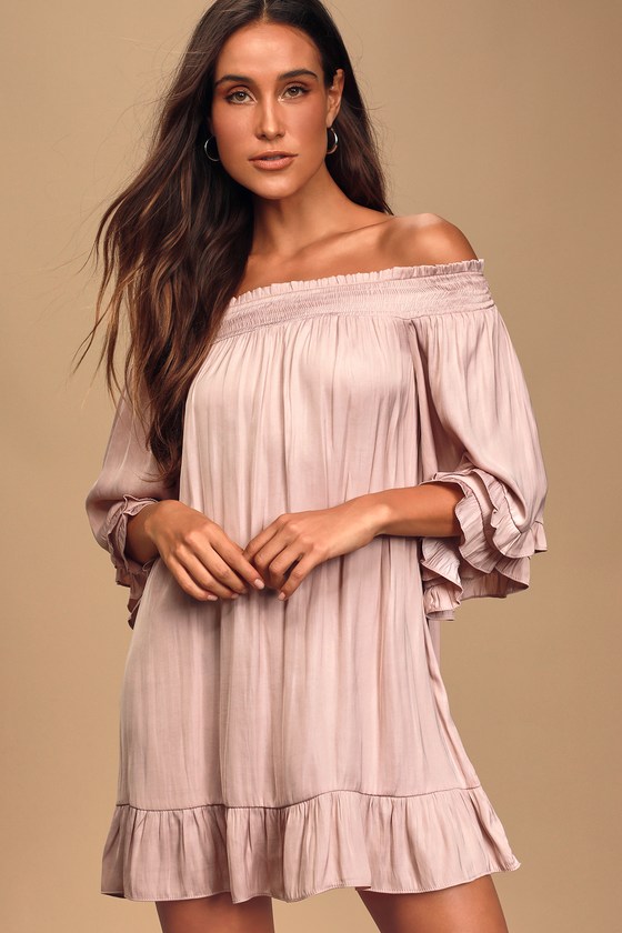 one shoulder swing dress