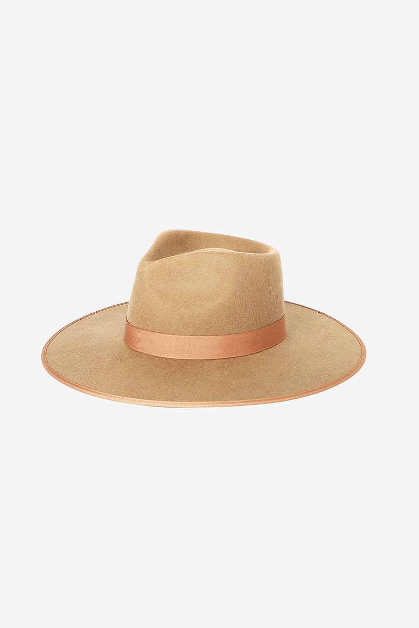 Lack of Color Teak Rancher - Light Brown Fedora Hat - Ribbon Trim