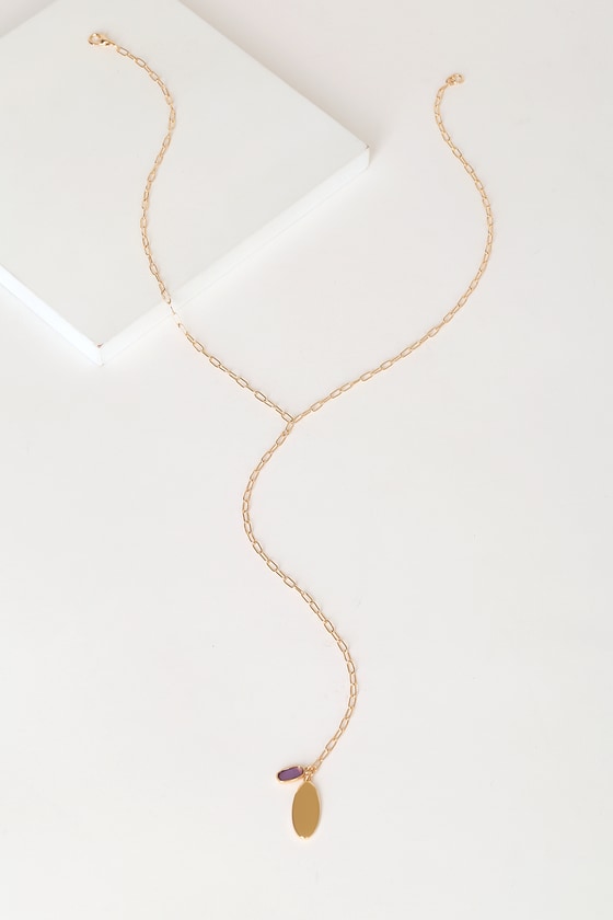 Trendy Gold Necklace - Gold Drop Necklace - Chic Drop Necklace
