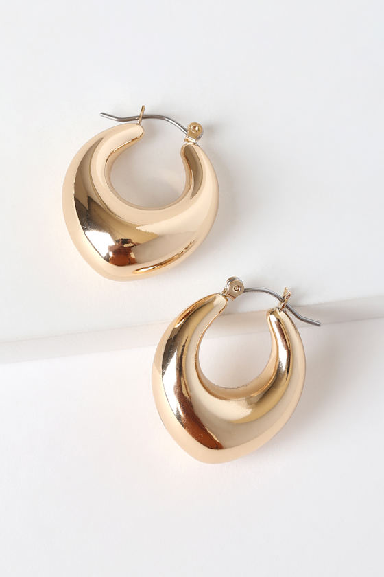 Up Your Game Gold Hoop Earrings 2