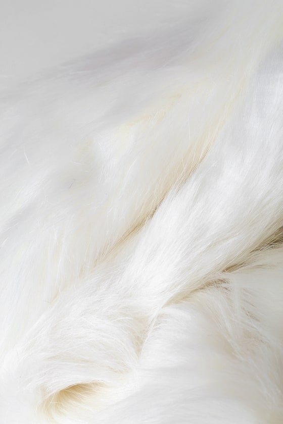 Glam Ivory Faux Fur Stole - Plush Ivory Stole - Faux Fur