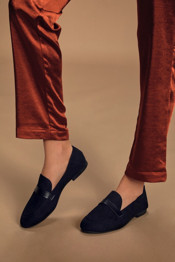 pointed suede loafers