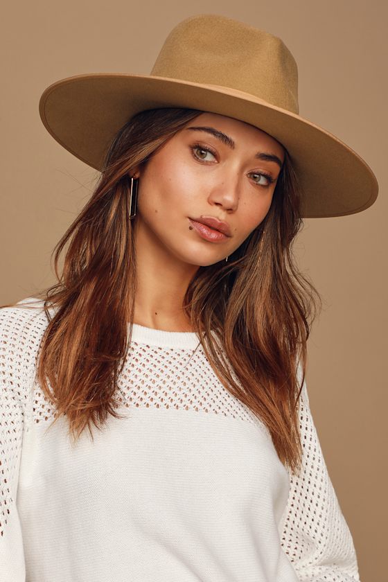 Teak Rancher Light Brown Wool Fedora Hat 4