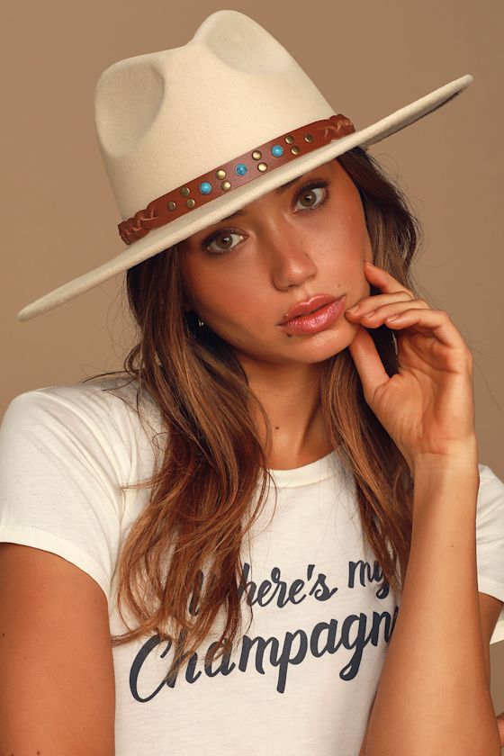 Make Me Wonder Ivory Fedora Hat 1