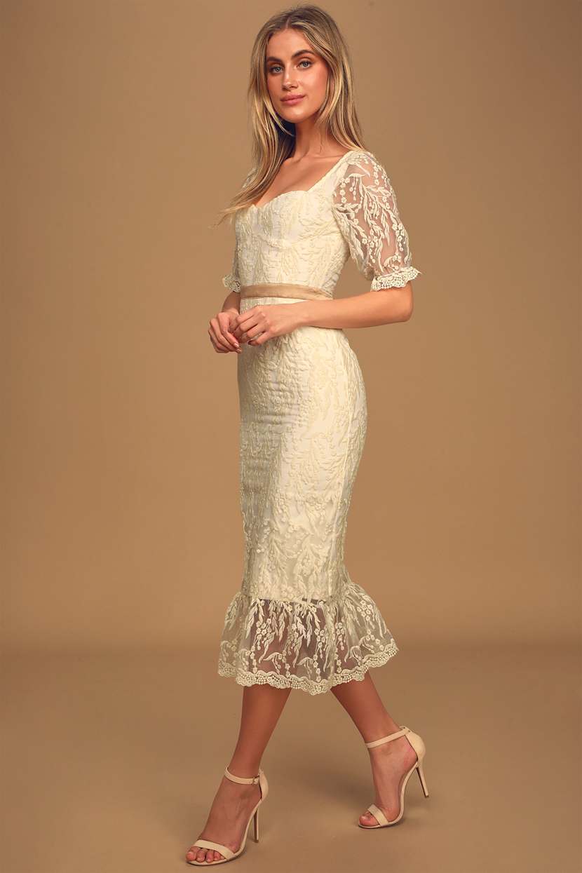 white christmas dresses Sweetheart Dress Cream from Kimberly C exclusive at Urbanheer main image 0