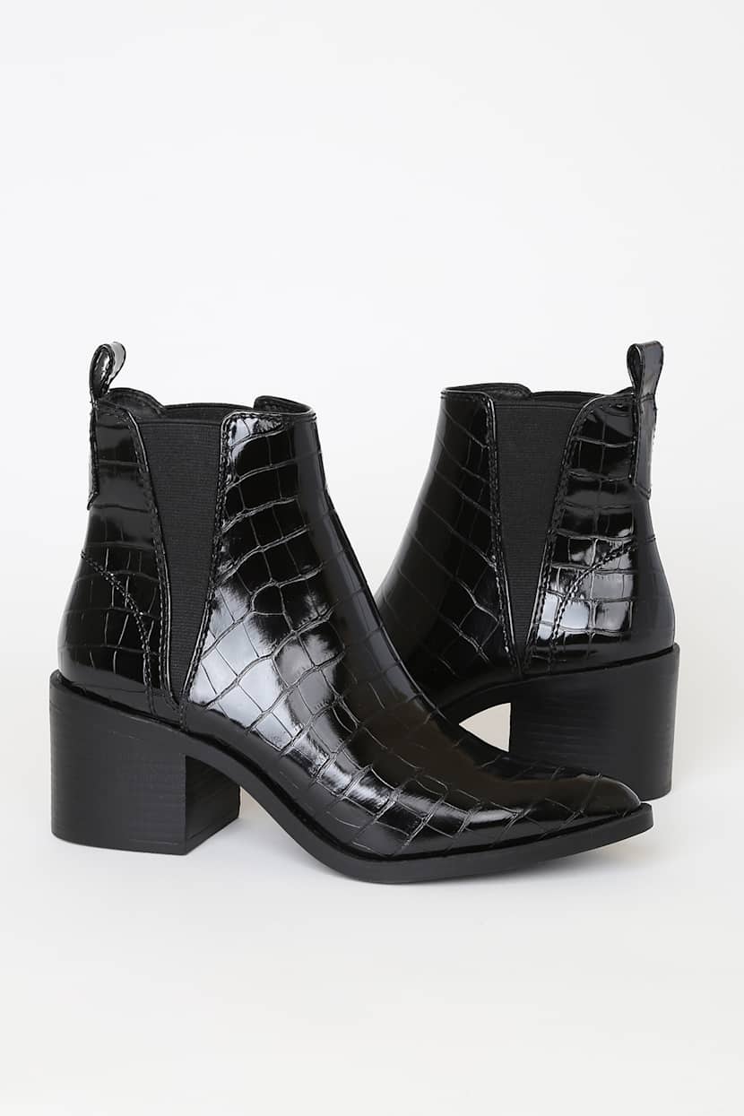 Madden Shoes Steve Madden Audience Black Steve Madden Women's Audience  Chelsea Boot Black Leather 10