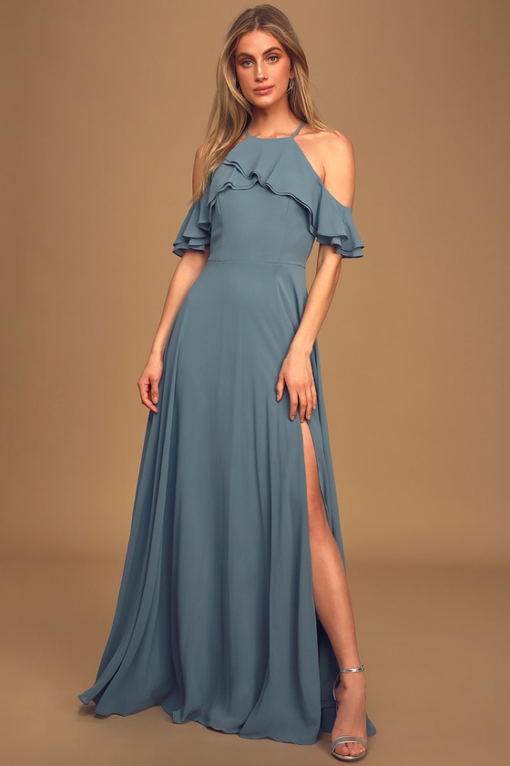 dusty blue bridesmaid dresses lulus