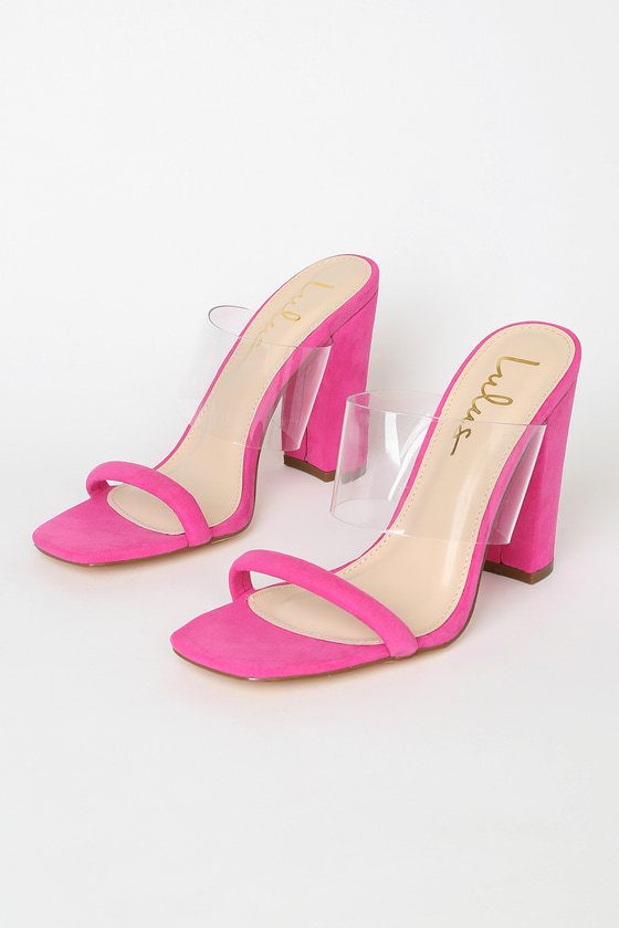 fushia high heels