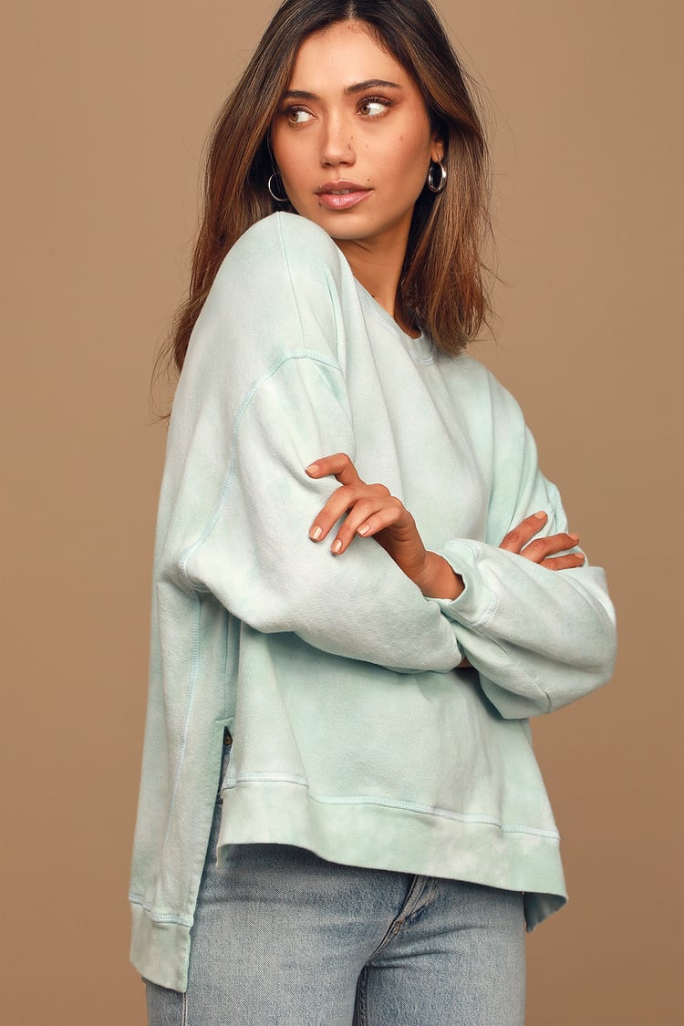 Cute Mint Tie-Dye Sweatshirt - Pastel Tie Dye Sweatshirt - Lulus