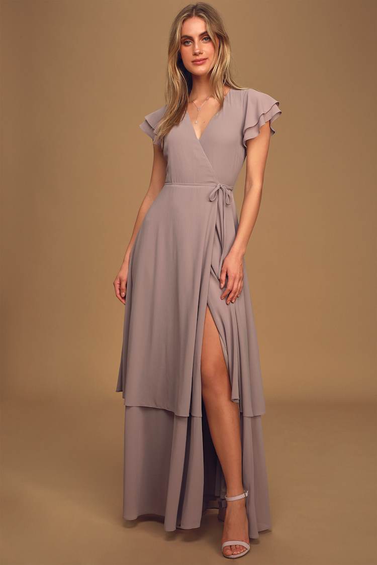 lavender grey maxi dress Yvonne Maxi Dress main image 1