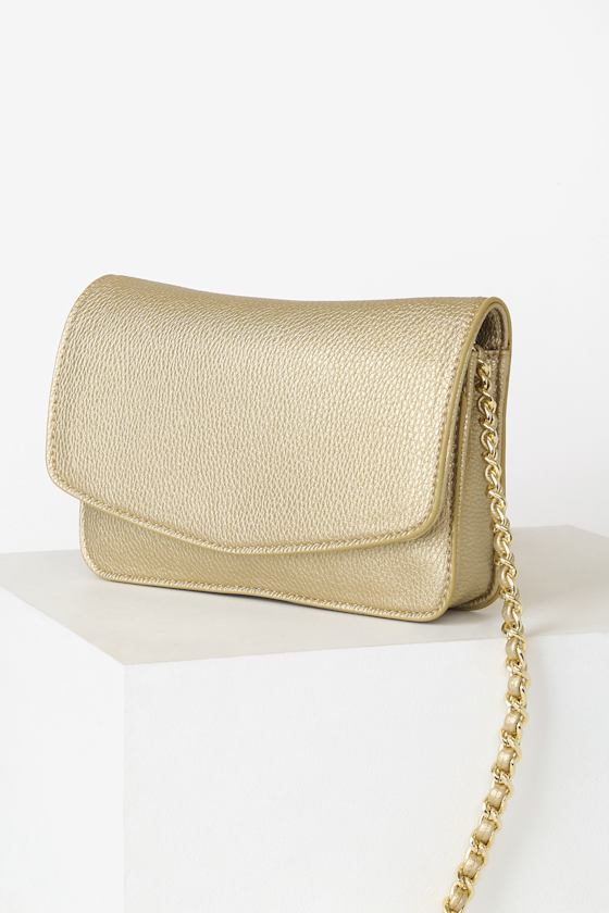 Side to Side Gold Crossbody Mini Bag 2