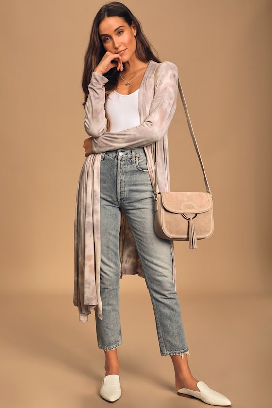 Madrid Purple Tie-Dye Long Sleeve Cardigan 2