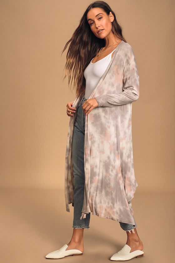 Madrid Purple Tie-Dye Long Sleeve Cardigan 5