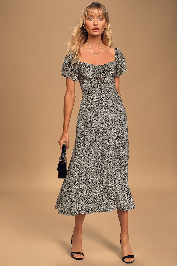 auguste the label black dress Maureen Midi Dress main image 0