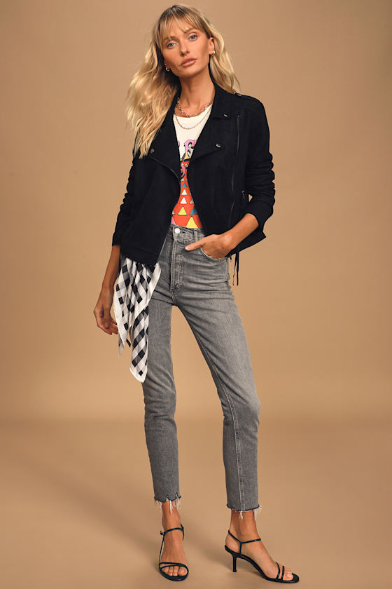 Back On The Road Black Suede Moto Jacket 9
