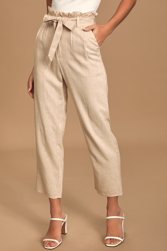 31 Phillip Lim Cotton Linen Paperbag Pant  Olive  The Frankie Shop