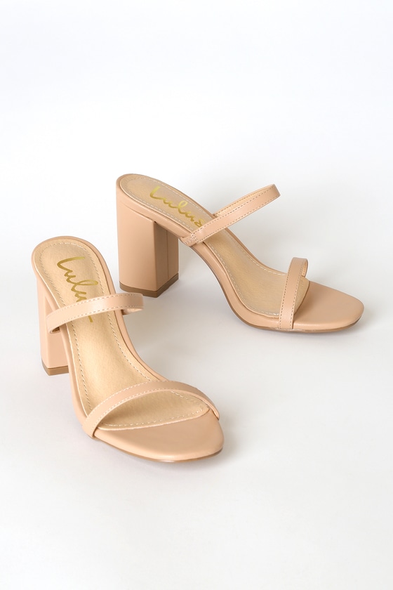 nude slip on sandals