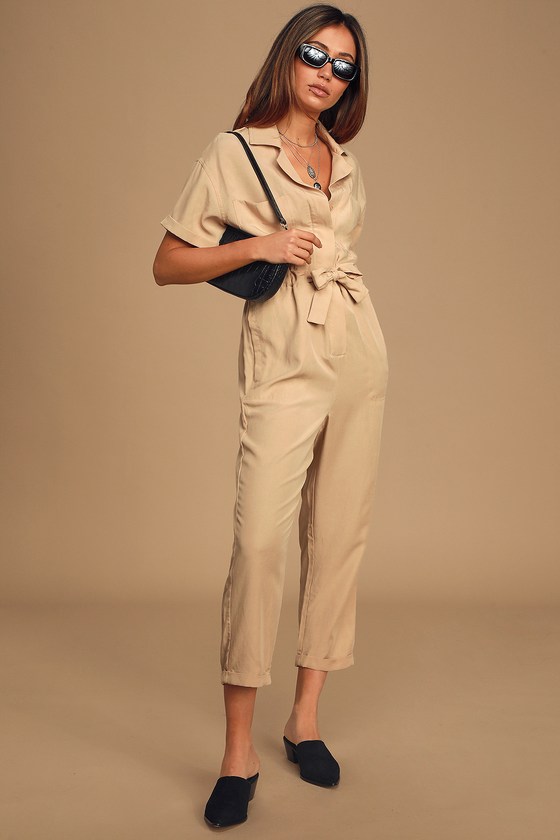 Buy Black/White Short Sleeve Button Front Jumpsuit from Next Luxembourg