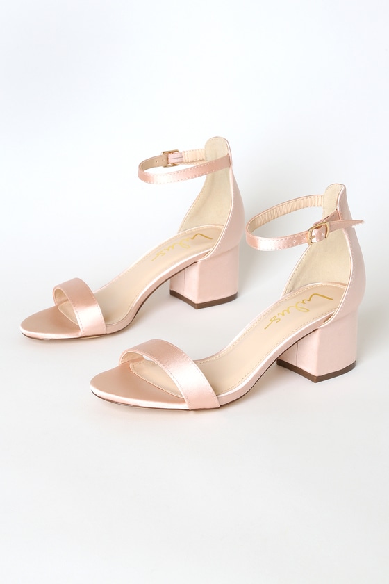 Something Bleu - Darla d'Orsay Kitten Heel - Blush Satin