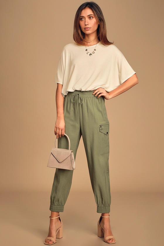 olive green cargo skinny jeans