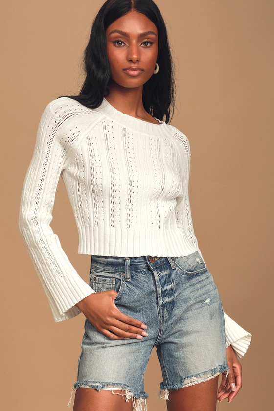 lulus white sweater