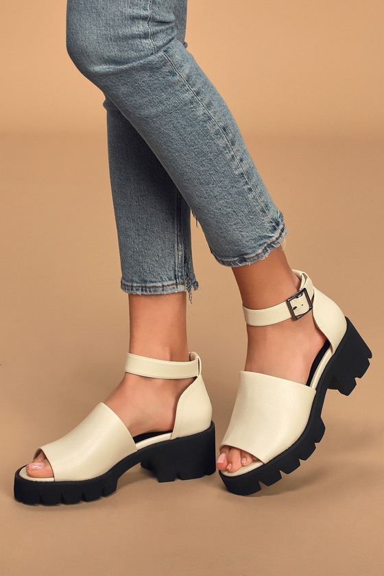 off white platform sandals