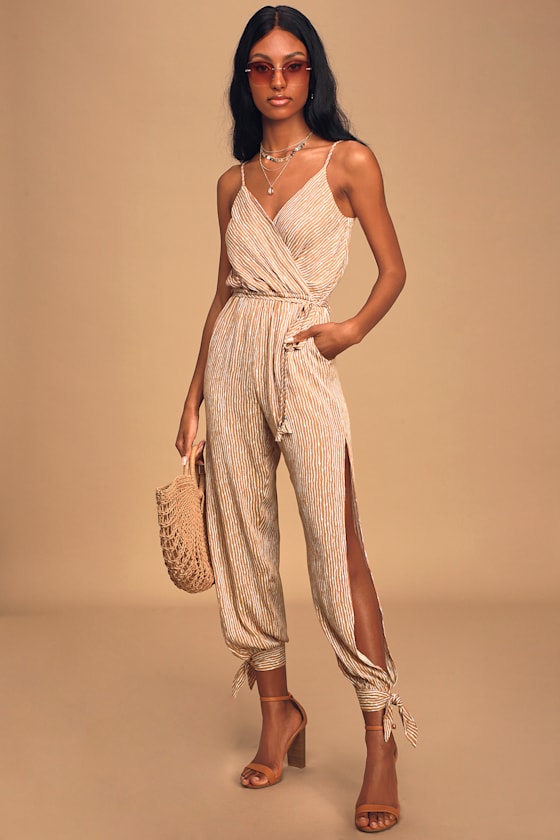 2616 Camel Back Cross Strap Jumpsuit