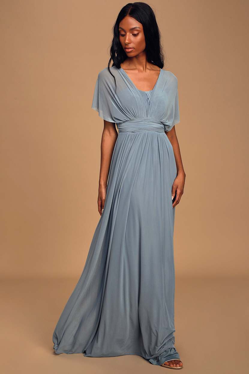 Convertible Slate Blue Dress - Blue Maxi Dress - Bridesmaid Dress - Lulus Convertible Slate Blue Dress - Blue Maxi Dress - Bridesmaid Dress - Lulus