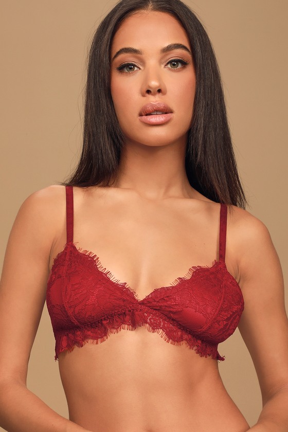 wine colored bralette